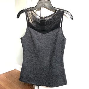 Express Mesh Black & Grey Top